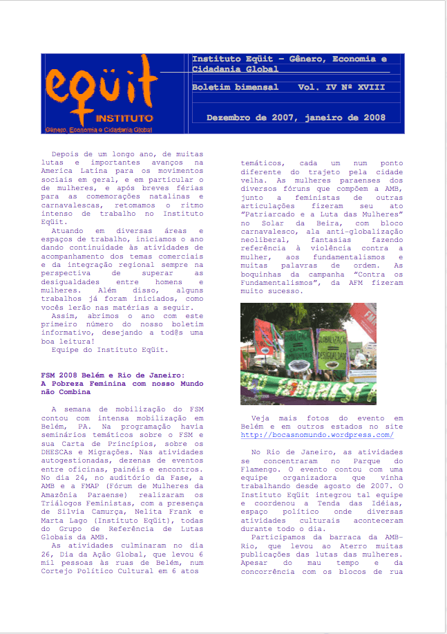 Dezembro de 2007 e Janeiro de 2008 (Vol. IV nº 18)