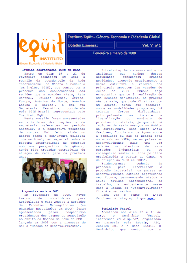 Fevereiro e Março de 2008 (Vol. V nº 1)