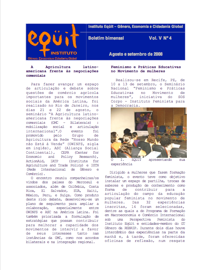 Agosto e Setembro de 2008 (Vol. V nº 4)