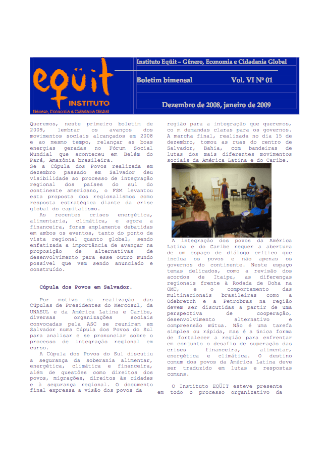 Dezembro de 2008, janeiro de 2009 (Vol. VI nº 1)