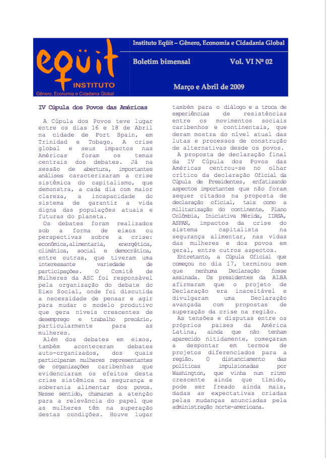 Março e Abril de 2009 (Vol. VI nº 2)