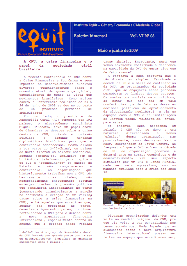 Maio e junho de 2009 (Vol. VI Nº 03)