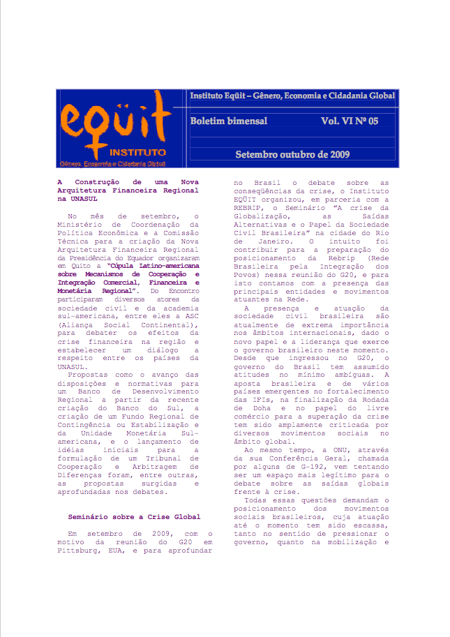 Setembro outubro de 2009 (Vol. VI Nº 05)