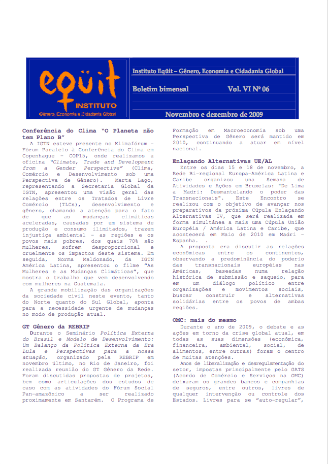 Novembro e dezembro de 2009(Vol. VI Nº 06)