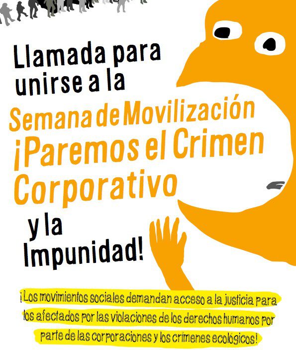 Semana de Mobilização: Paremos os Crimes Corporativos e a Impunidade!