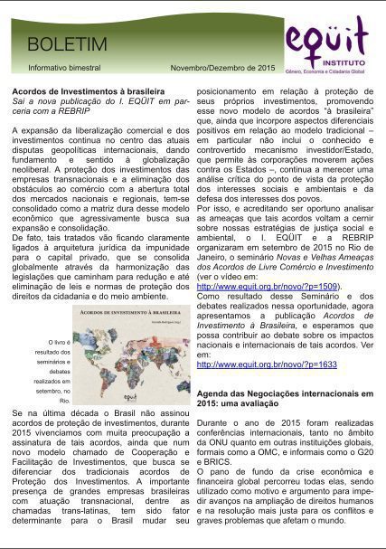 Boletim novembro – dezembro de 2015