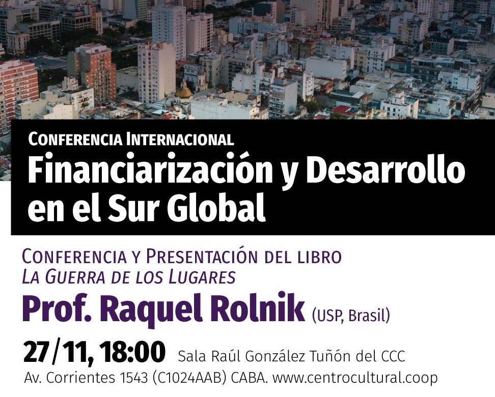 Financeirização e Desenvolvimento no Sul Global: Conferência Internacional