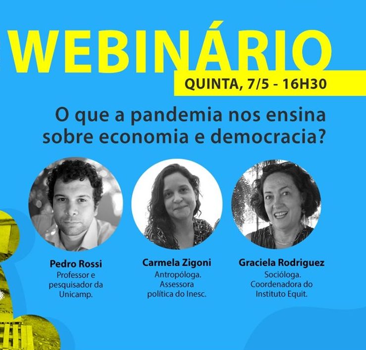 #Webnário “O que a pandemia Covid-19 nos ensina sobre economia e democracia?”